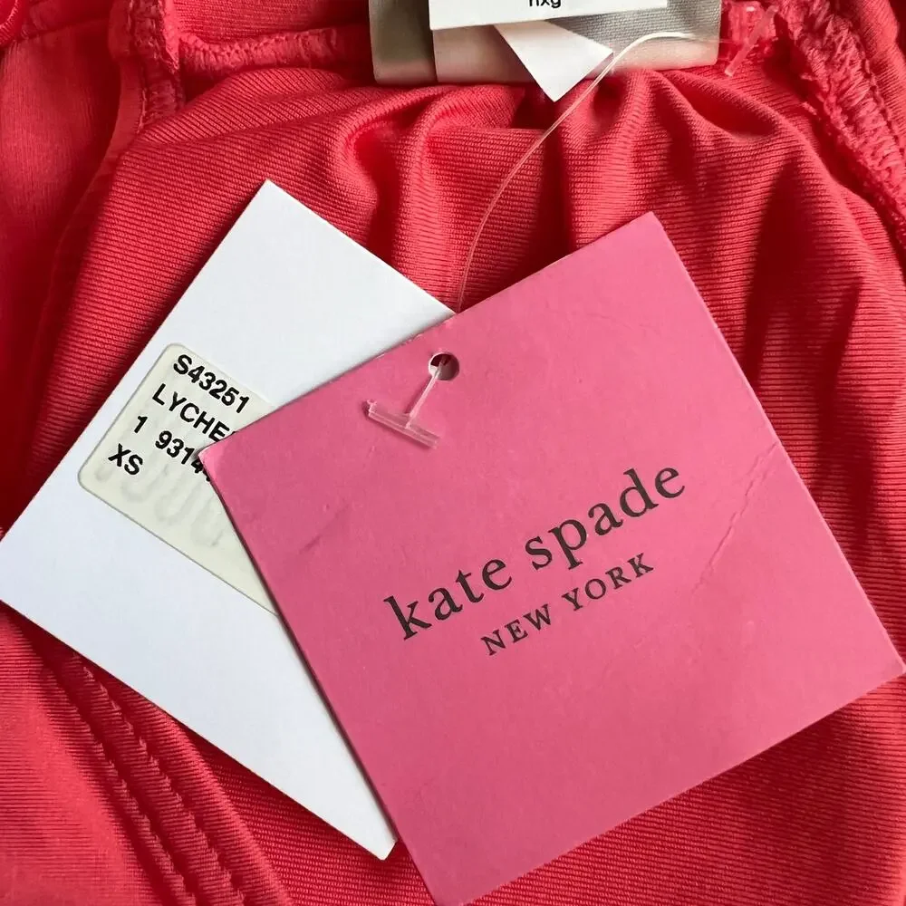 Kate Spade New York Lychee Bikini Bandeau Swim Top, XS